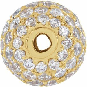 14K Yellow Gold 6 mm 3/8 CTW Natural Diamond Ball Pendant