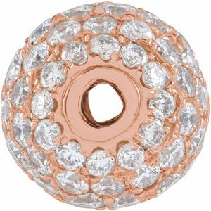 14K Rose Gold 6 mm 3/8 CTW Natural Diamond Ball Pendant