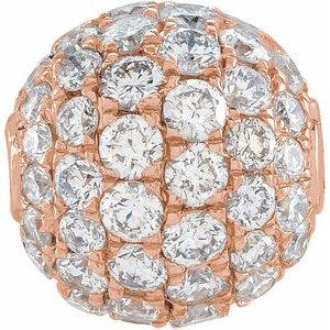 14K Rose Gold 6 mm 3/8 CTW Natural Diamond Ball Pendant