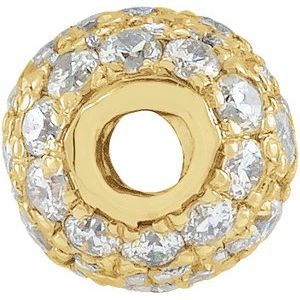 14K Yellow Gold  3 mm 1/8 CTW Natural Diamond Ball Pendant