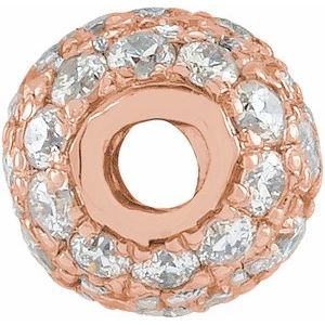 14K Rose Gold 3 mm 1/8 CTW Natural Diamond Ball Pendant