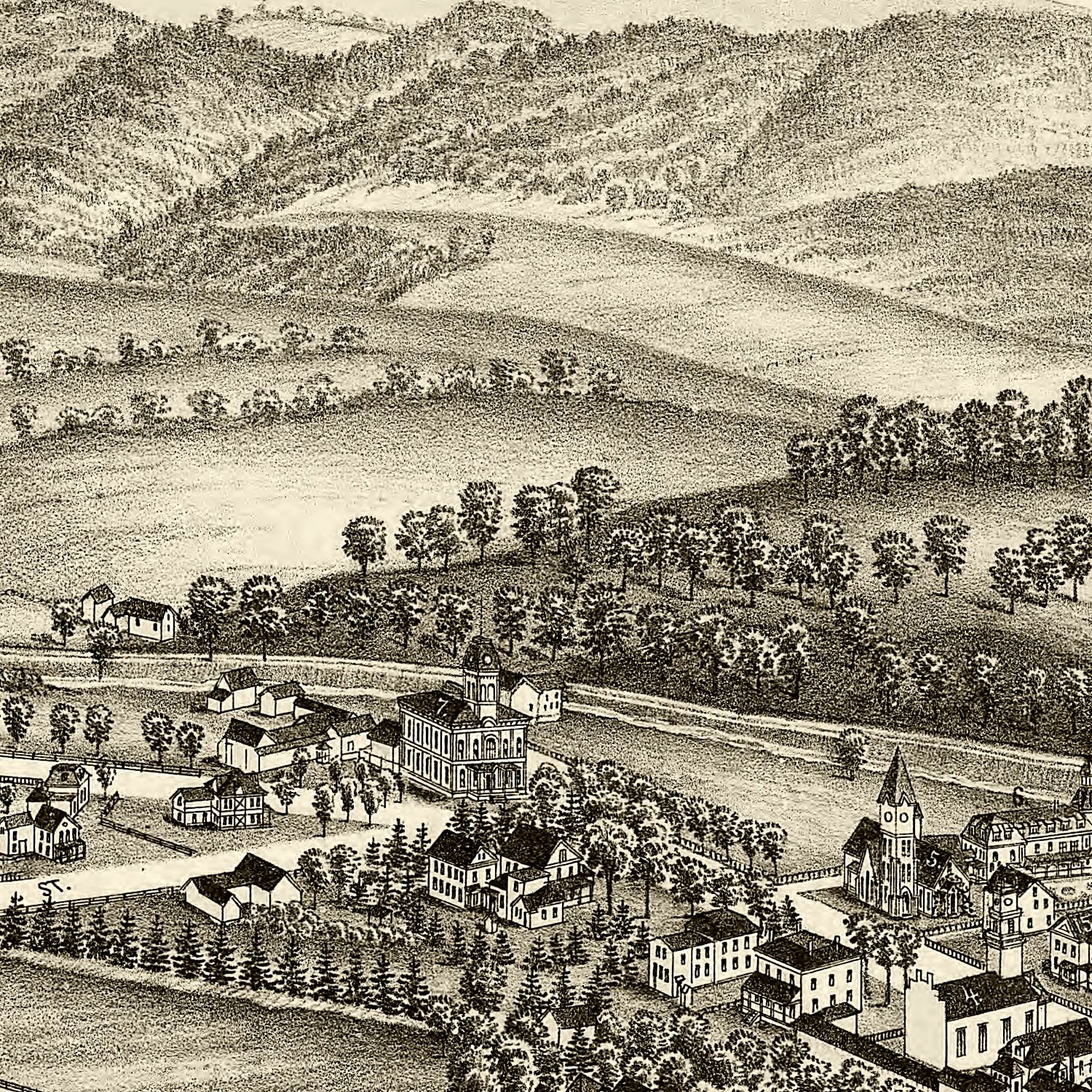 Vintage Map of Salem, New York 1889