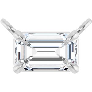 14K White Gold 3/8 CTW Natural Diamond Claw-Prong Necklace Center