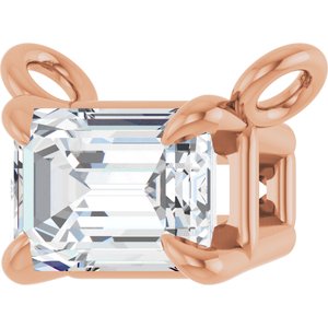 14K Rose Gold 3/8 CTW Lab Grown Diamond Claw-Prong Necklace Center