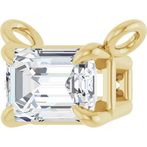 14K Yellow Gold 3/8 CTW Natural Diamond Claw-Prong Necklace Center