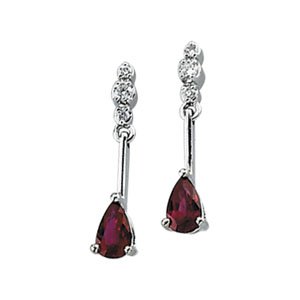 14K White Gold .05 CTW Natural Diamond Semi-Set Earrings