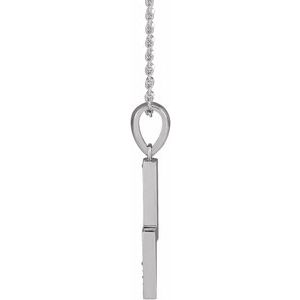 Platinum .08 CTW Natural Diamond Lightning Bolt 16-18" Necklace