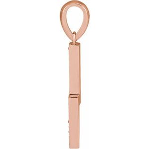 14K Rose Gold 1/10 CTW Natural Diamond Lightning Bolt Pendant
