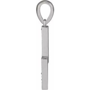 Platinum 1/10 CTW Natural Diamond Lightning Bolt Pendant