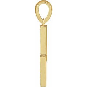 14K Yellow Gold 1/10 CTW Natural Diamond Lightning Bolt Pendant