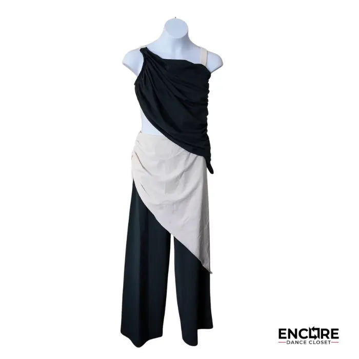 Gray & White Draped Contemporary Set