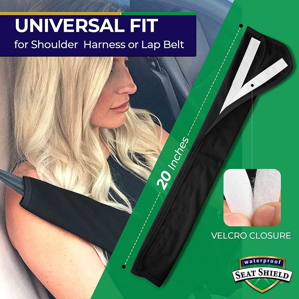 Waterproof Seat Belt Cover - Black