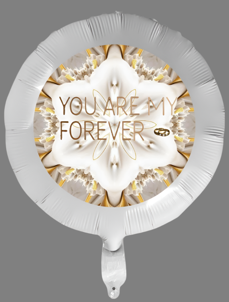 You Are My Forever 18-inch Custom Aluminum Foil Balloons - Pack of 3 (Made in USA)