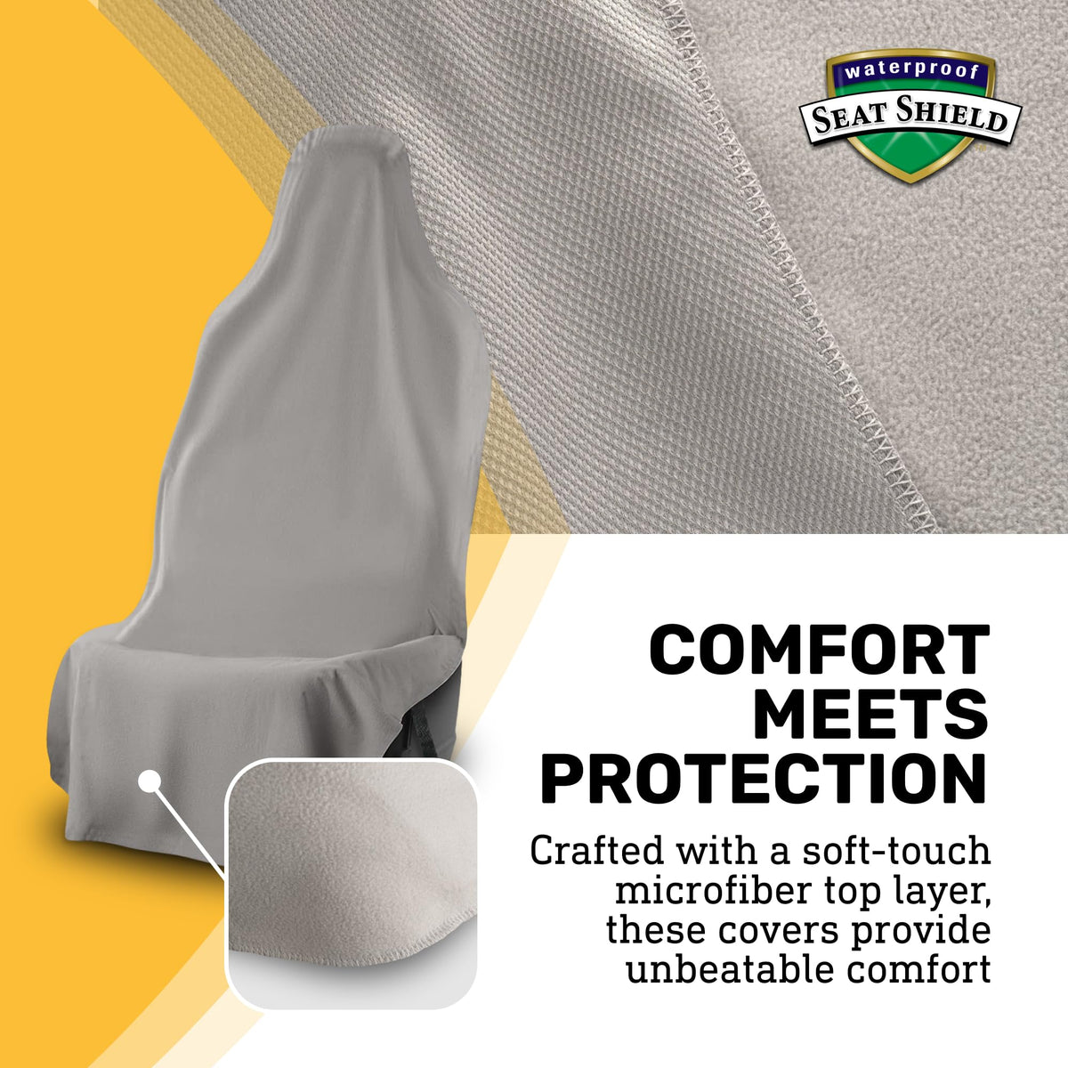 UltraSport SeatShield - Waterproof Car Seat Protector - Gray