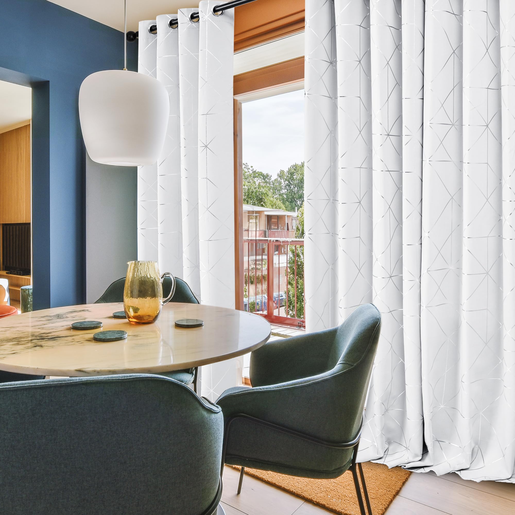 Geometric Blackout Curtains, 2 Panels