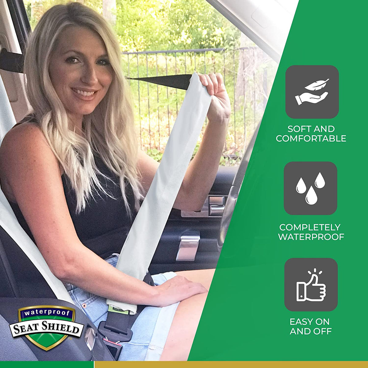 Waterproof Seat Belt Cover - Gray