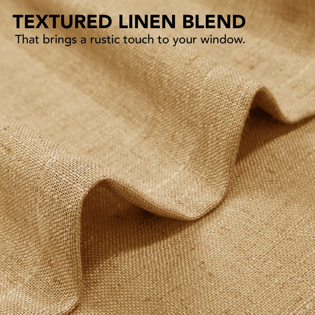 Light Filtering Linen Drapes, Back Tab & Rod Pocket