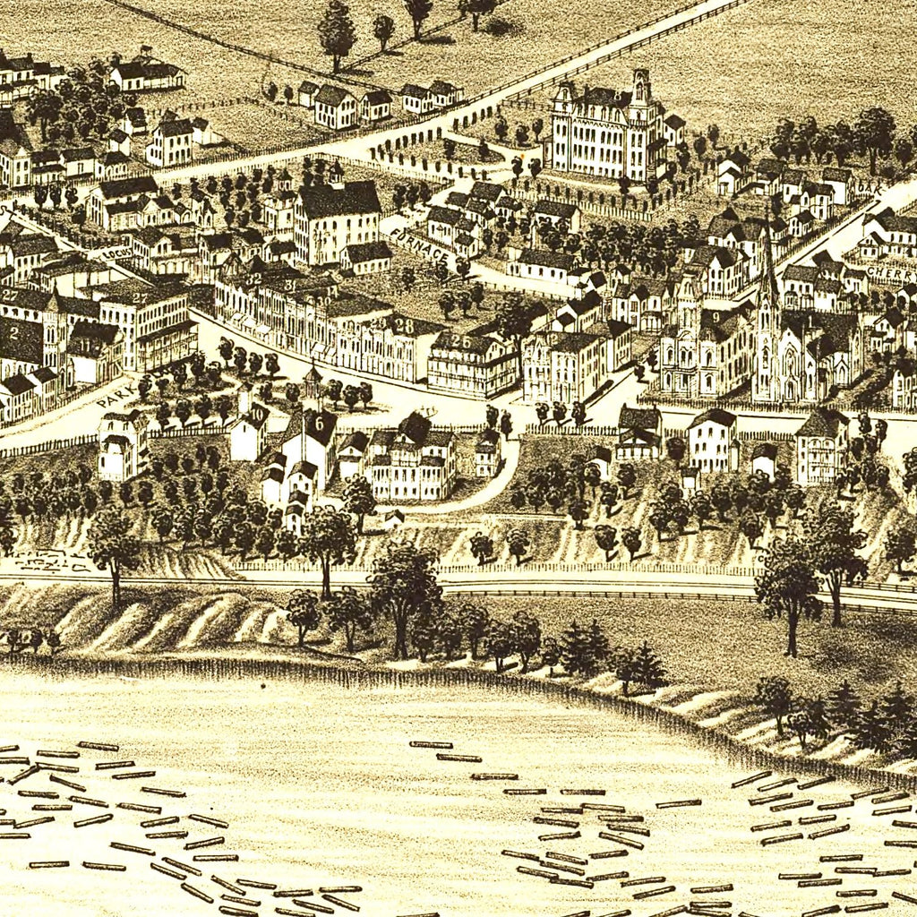 Vintage Map of Sandy Hill, New York 1884