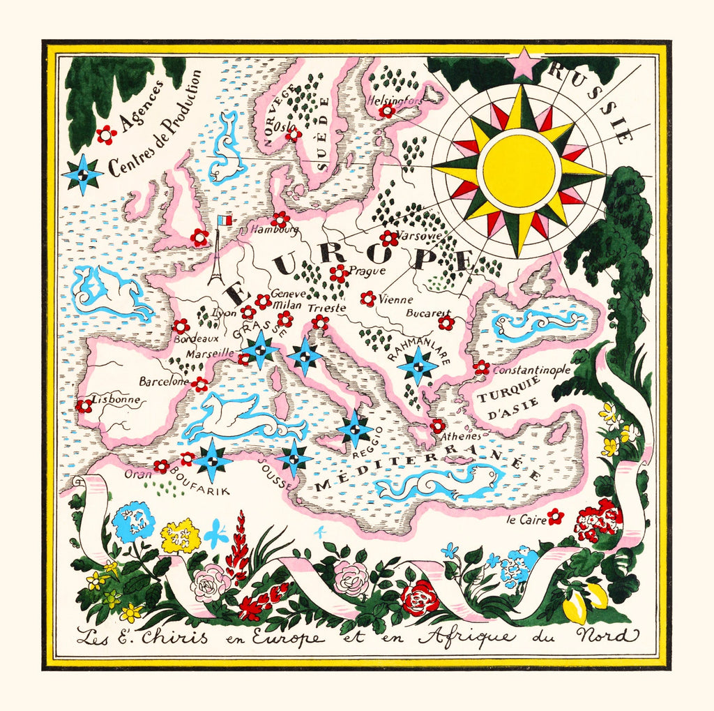 Vintage Map of Europe, 1931