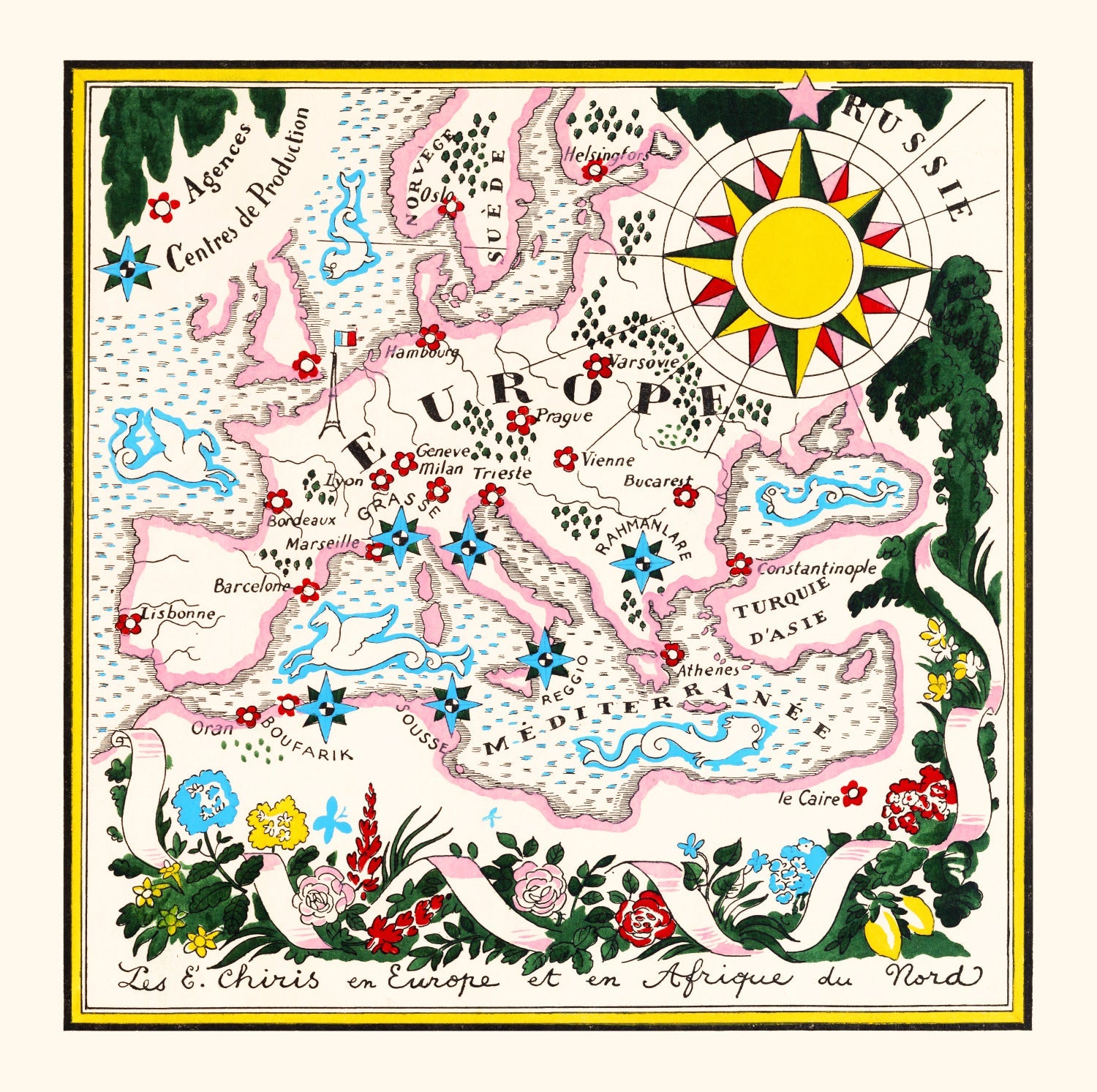 Vintage Map of Europe, 1931