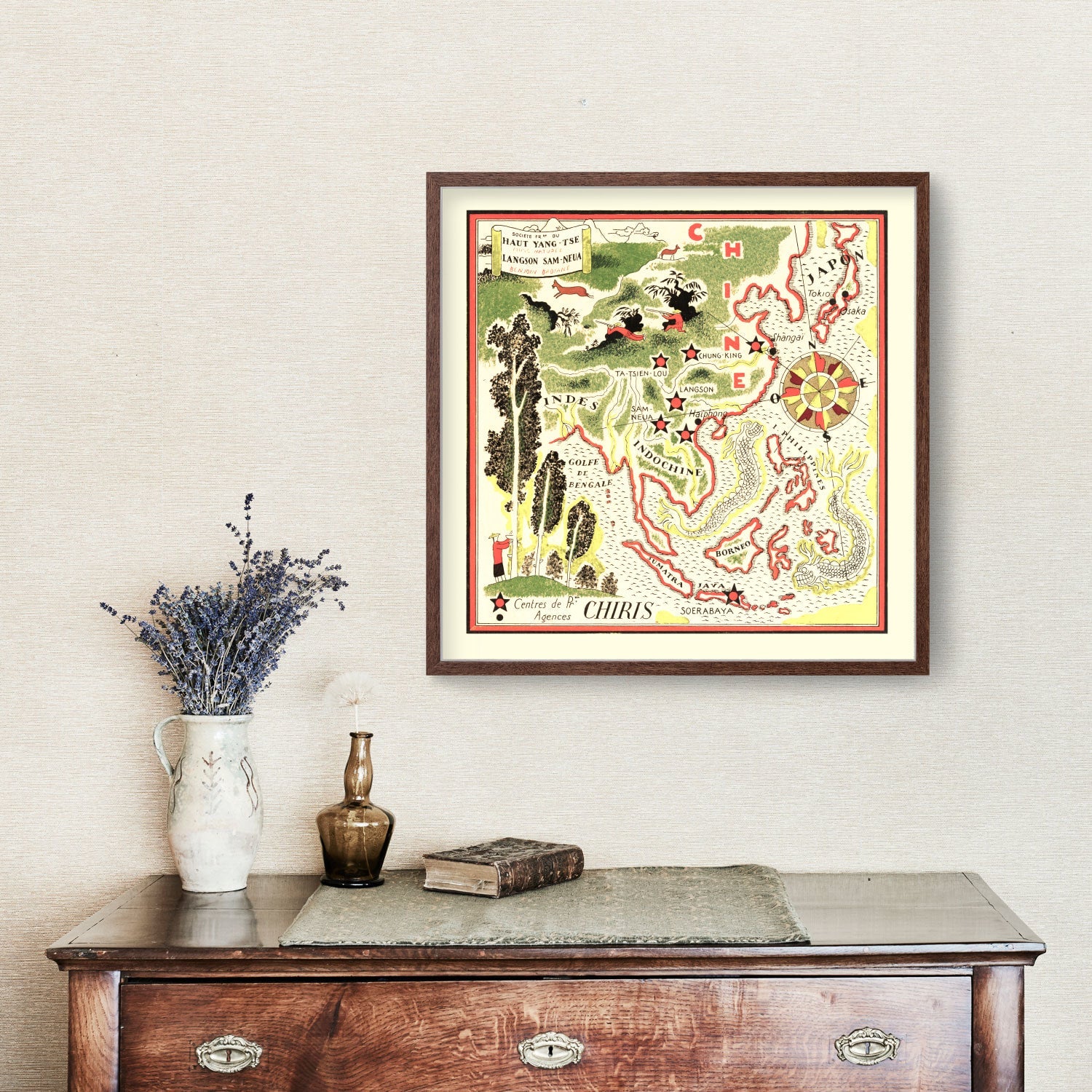 Vintage Map of China 1931