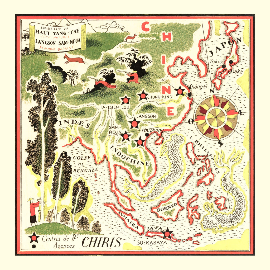 Vintage Map of China 1931