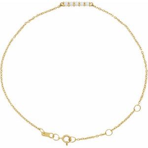 14K Yellow Gold Natural Ethiopian Opal Bar 6 1/2-7 1/2" Bracelet