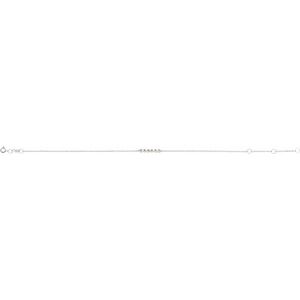 14K White Gold 2 mm Round Cabochon Bar 6 1/2-7 1/2" Bracelet Mounting – image 2