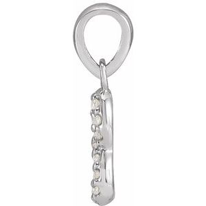 14K White Gold .03 CTW Natural Diamond Petite Infinity Pendant