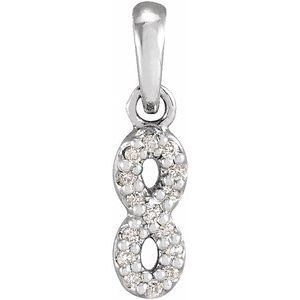 Platinum .03 CTW Natural Diamond Petite Infinity Pendant