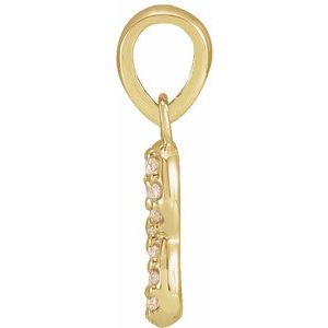 14K Yellow Gold .03 CTW Natural Diamond Petite Infinity Pendant