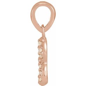 14K Rose Gold .03 CTW Natural Diamond Petite Infinity Pendant