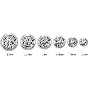 14K Yellow Gold 1/10 CTW Lab-Grown Diamond Micro Bezel-Set Earrings – image 3