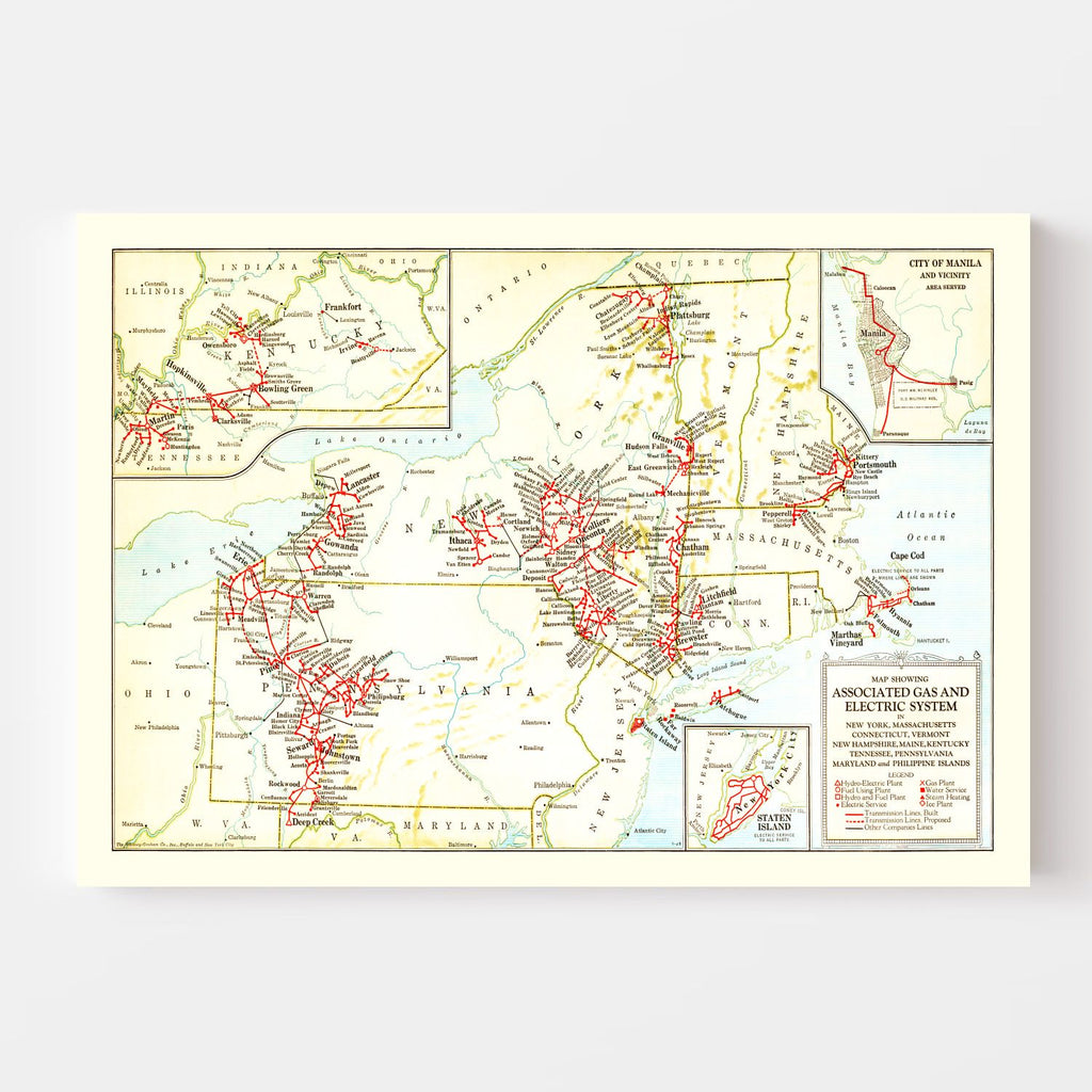 Vintage Map of New York 1926