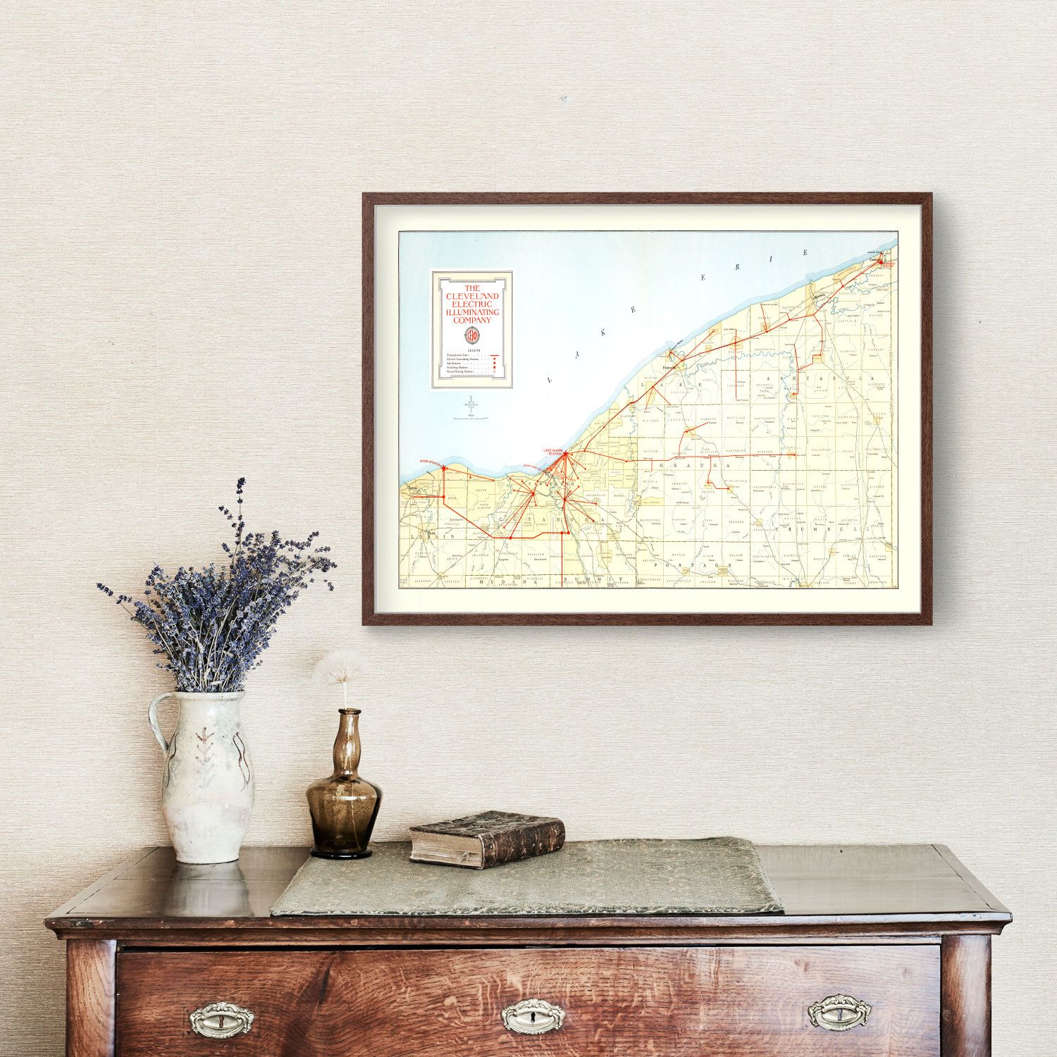 Vintage Map of Cleveland, Ohio 1926