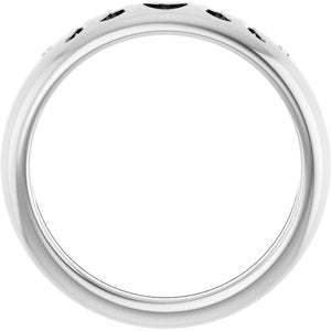 14K White Gold .015 CTW Natural Diamond Moon Phase Ring