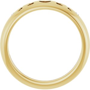 14K Yellow Gold .015 CTW Natural Diamond Moon Phase Ring