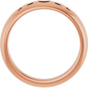 14K Rose Gold .015 CTW Natural Diamond Moon Phase Ring