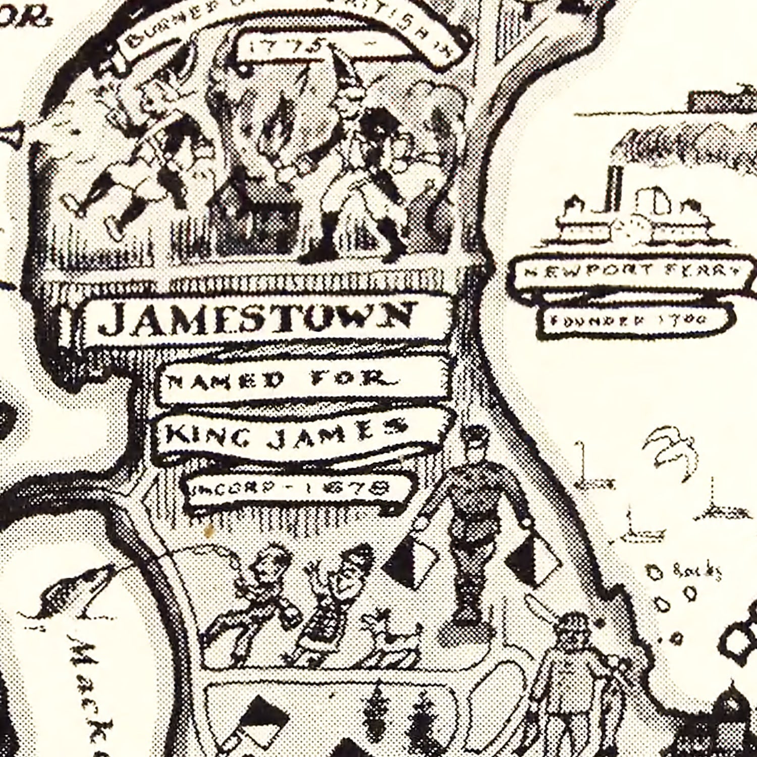 Vintage Map of Narragansett Bay, 1932
