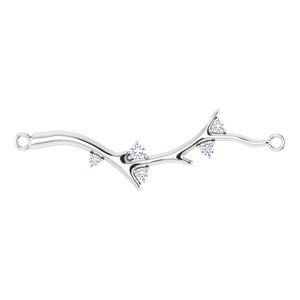 Sterling Silver Branch Bar 6 1/2-7 1/2" Bracelet Mounting