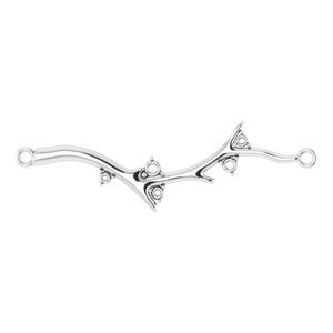 Sterling Silver Branch Bar 6 1/2-7 1/2" Bracelet Mounting – image 2