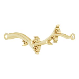 14K Yellow Gold Branch Bar 6 1/2-7 1/2" Bracelet Mounting – image 4