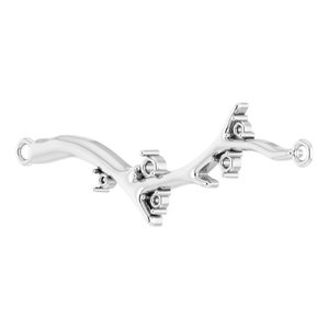 Sterling Silver Branch Bar 6 1/2-7 1/2" Bracelet Mounting – image 4