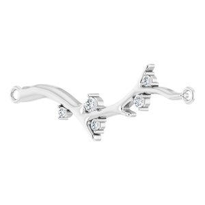 Sterling Silver Branch Bar 6 1/2-7 1/2" Bracelet Mounting – image 3
