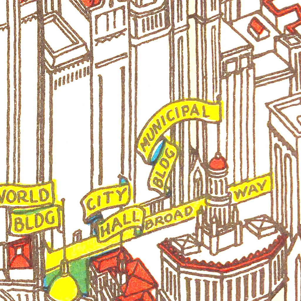 Vintage Map of Manhattan, New York 1926