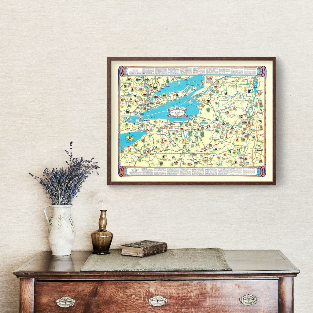 Vintage Map of New York 1934