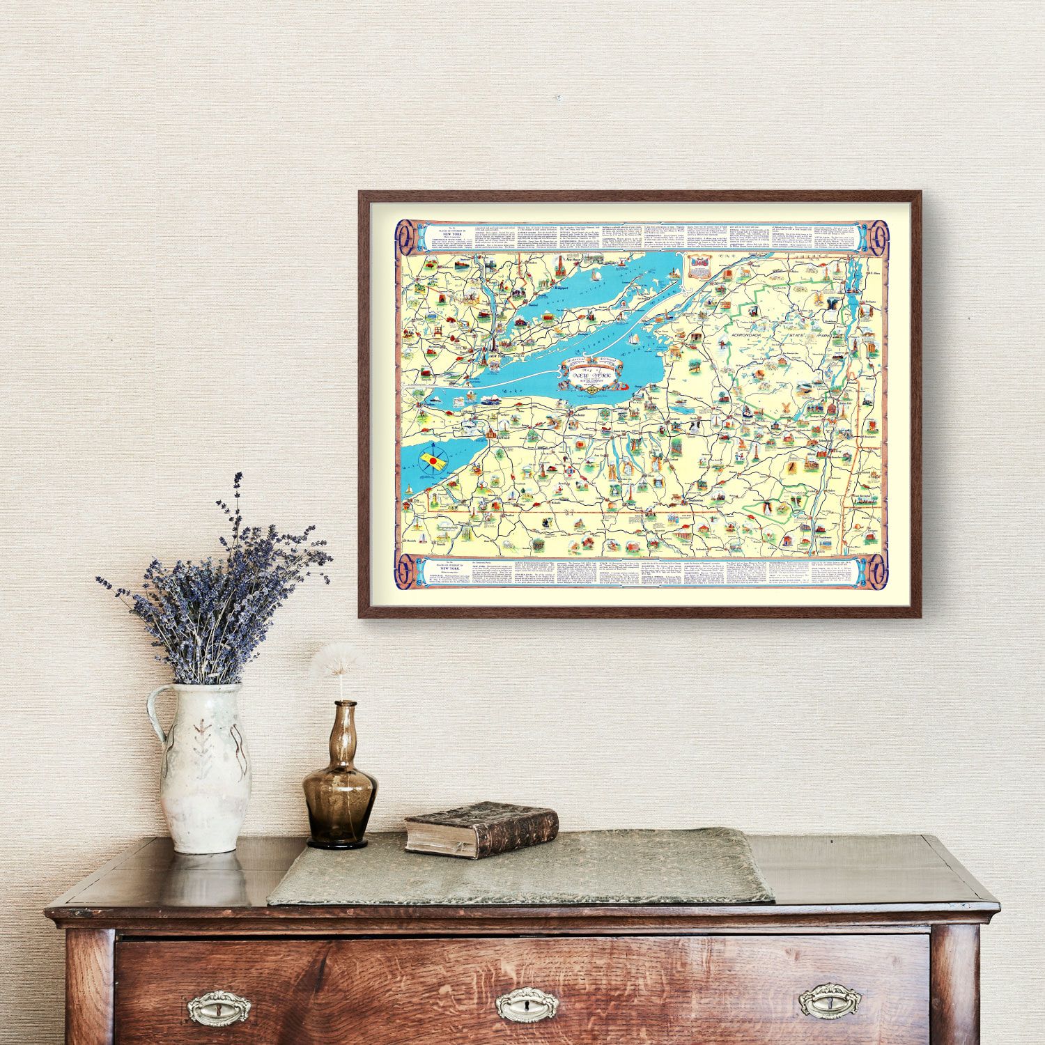 Vintage Map of New York 1934