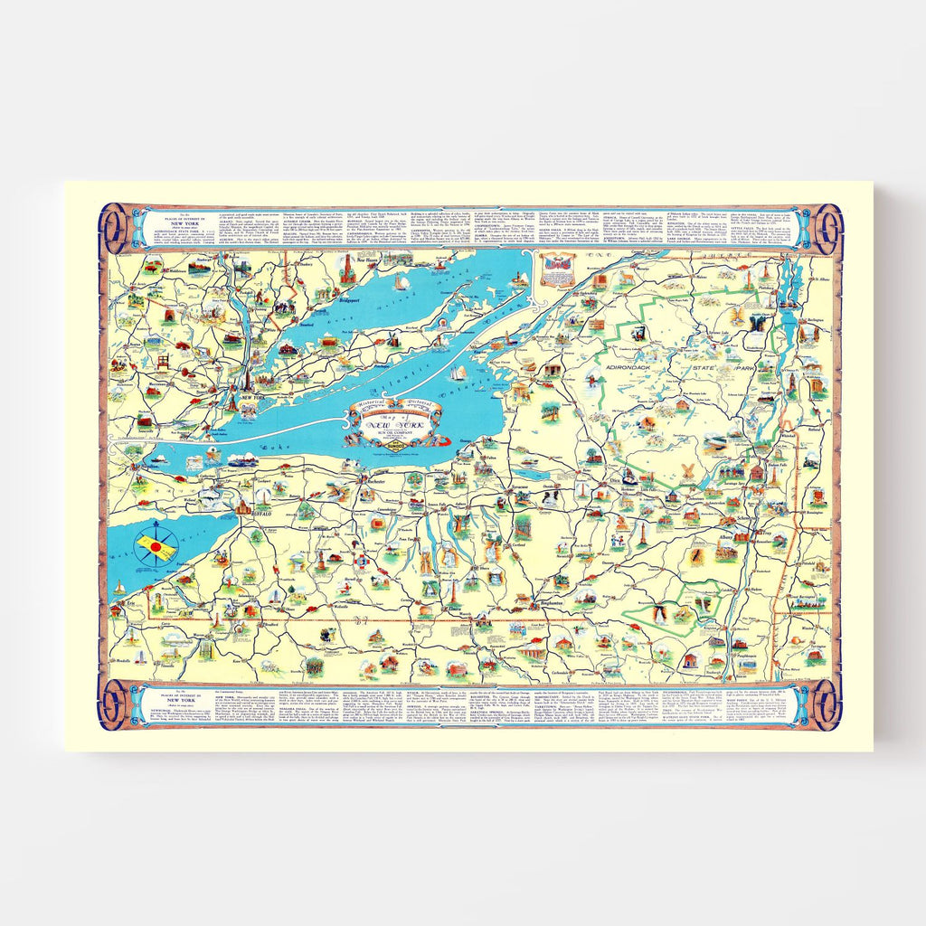 Vintage Map of New York 1934