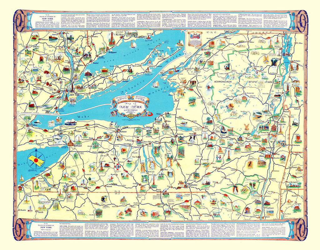 Vintage Map of New York 1934