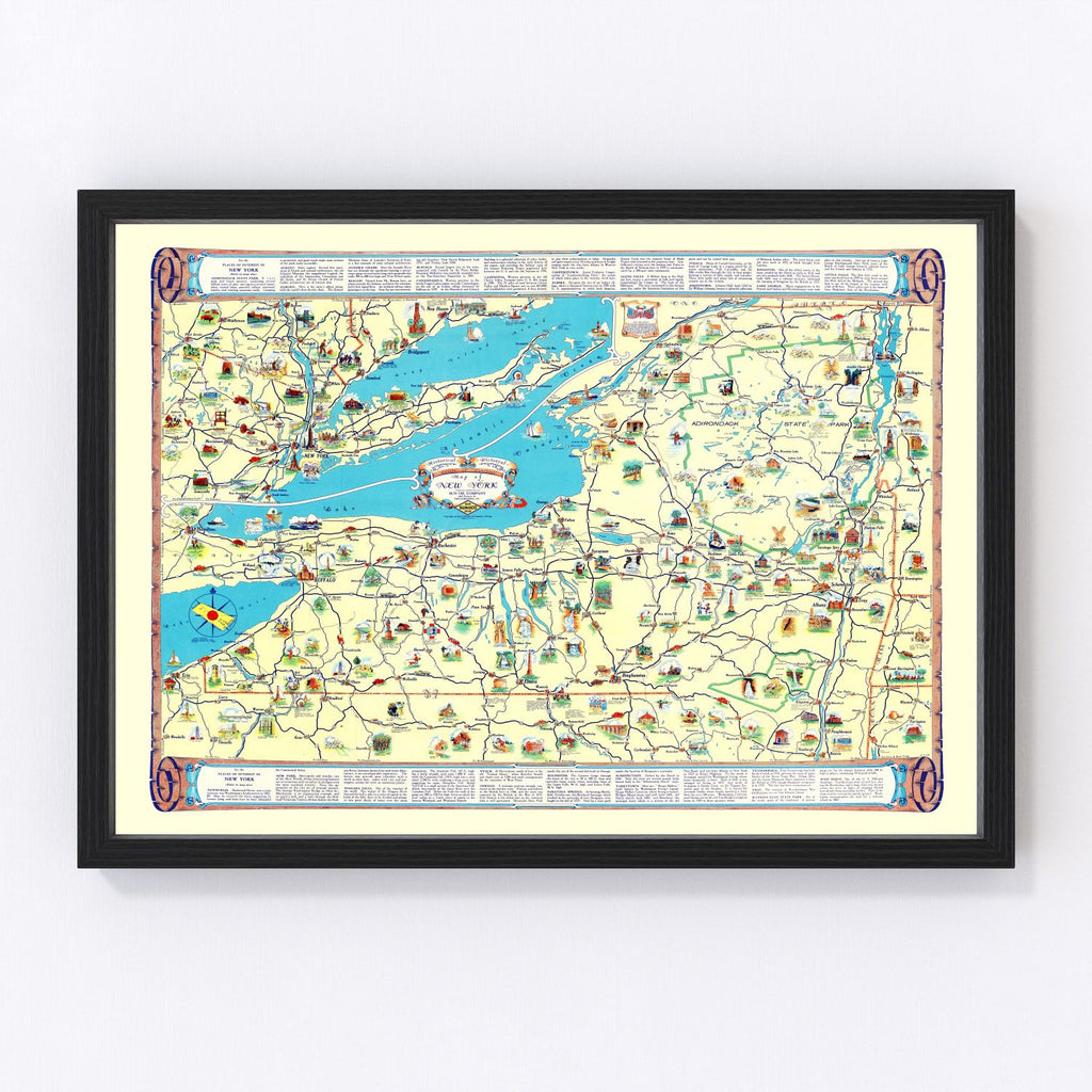 Vintage Map of New York 1934